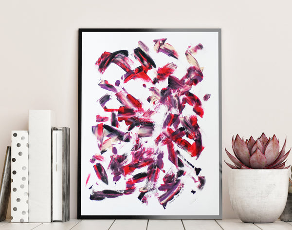 Abstract art - original painting on paper