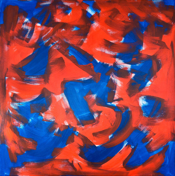 blue and red abstract painting buy online