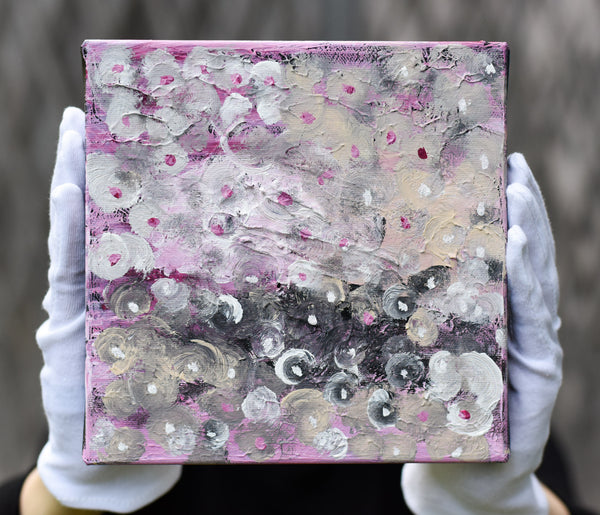 Small pink abstract painting