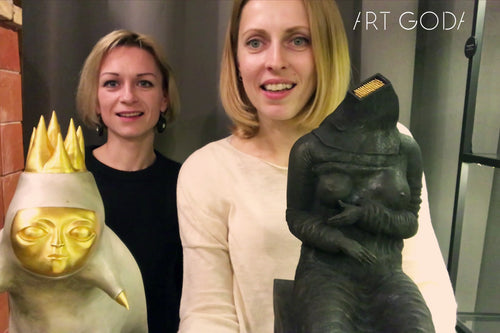 Artist Aurelija Simkute and online gallerist Goda Smilingyte