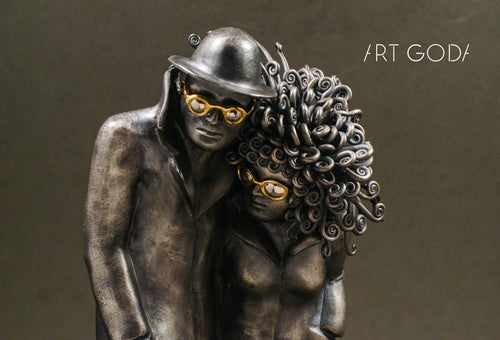 Sculpture, love, couple