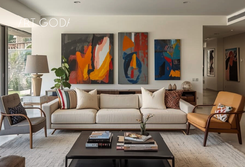 Modern home full of contemporary art