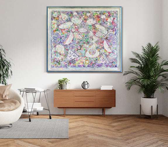 Modern painting in contemporary interior