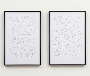 Two Lines 3 | Drawings on Cardboard