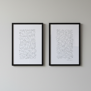 Two Lines 1 | Drawings on Cardboard