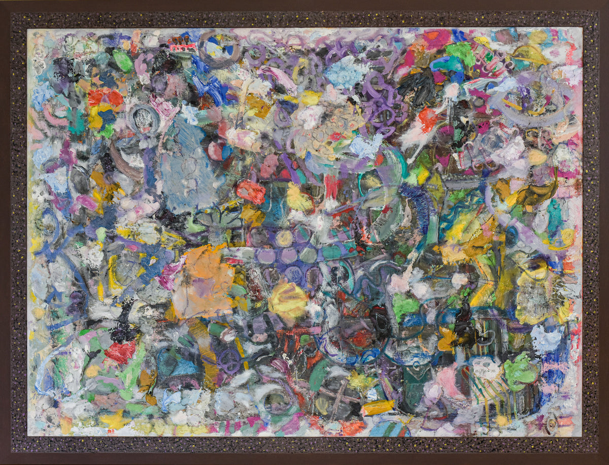 Large Colourful Abstract Painting | Evening Violet – ART GODA