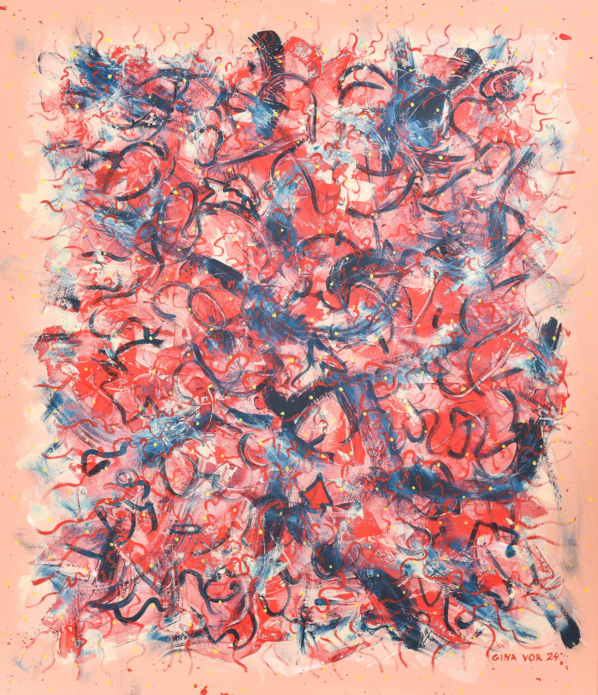 絵画 Acrylic Paint (Abstract Painting) Large Abstract Art | Passion | Art Goda – ART GODA