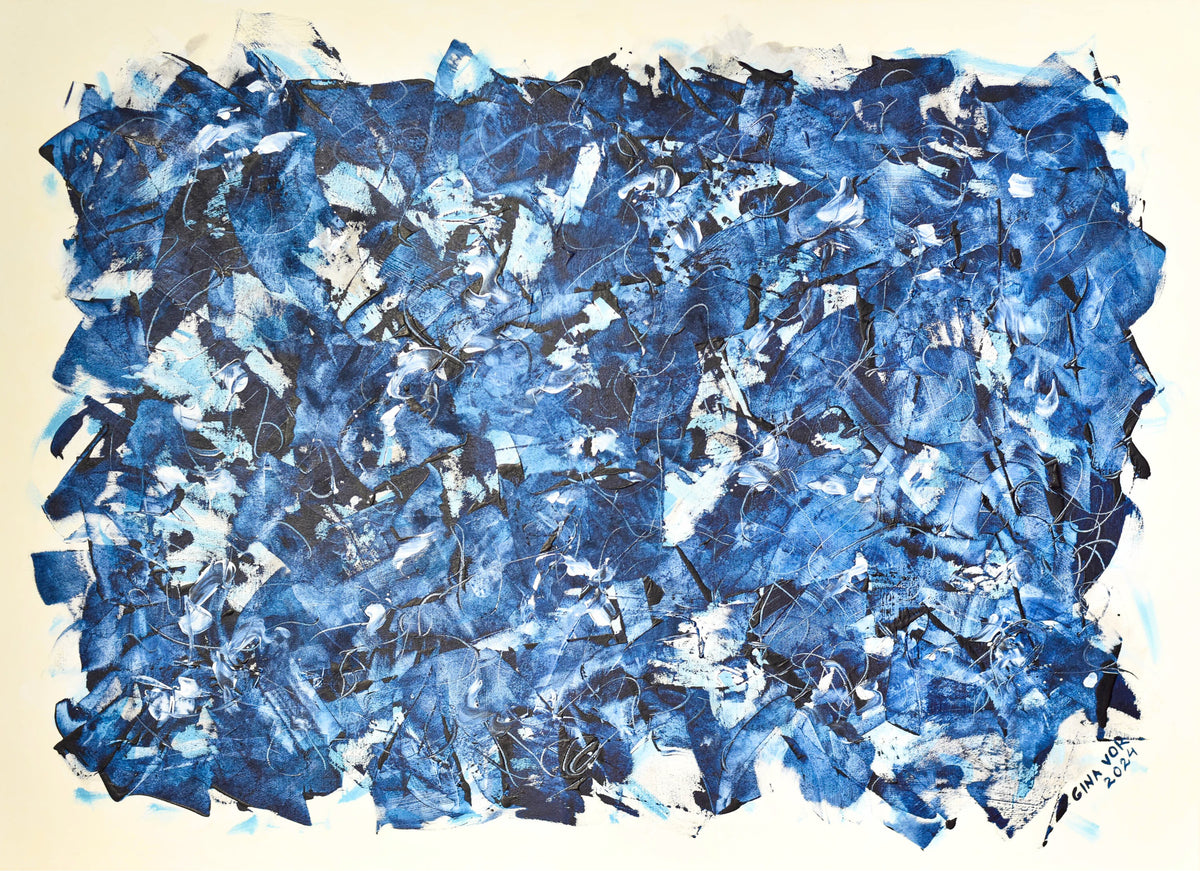 Abstract Painting | Prussian Blue 17 | Art Goda – ART GODA