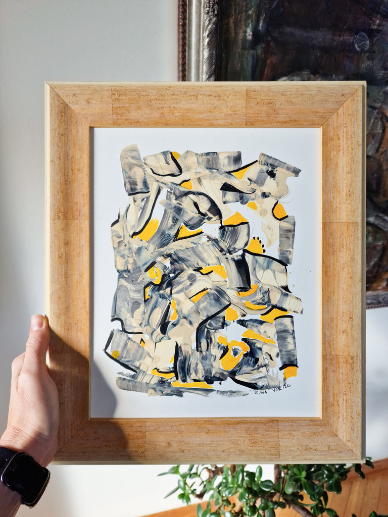 Close up photo of abstract artwork in natural light