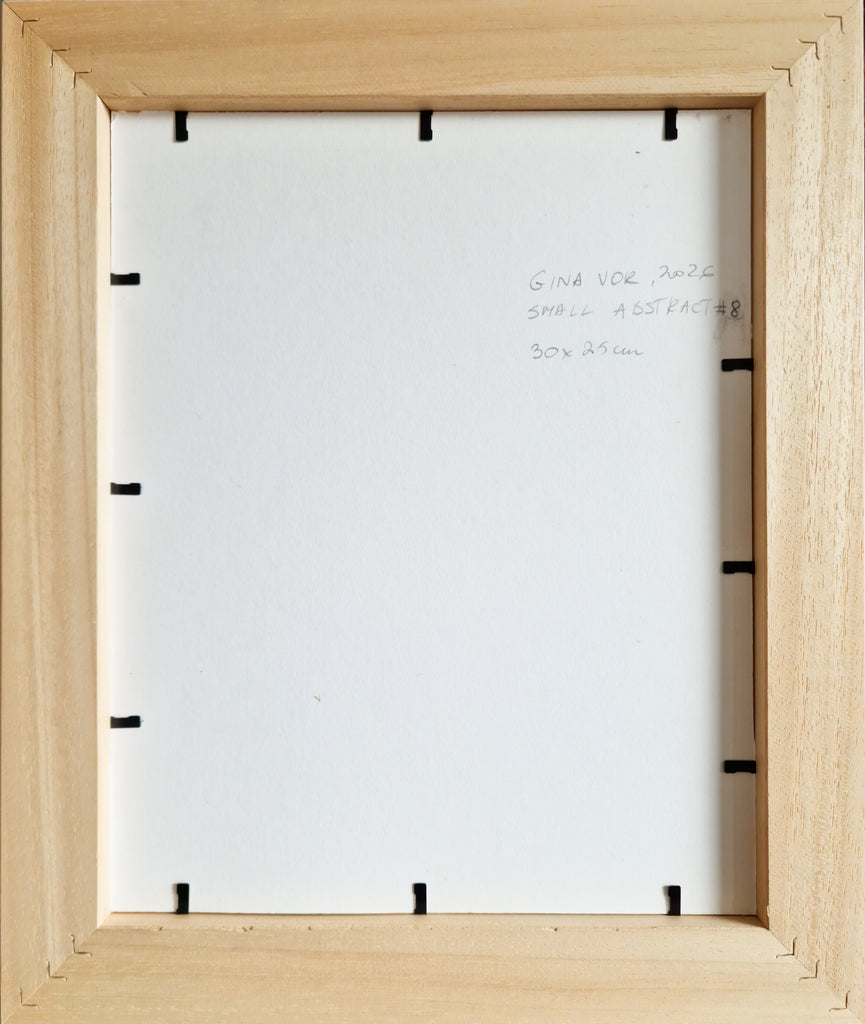 Back of the framed abstract art
