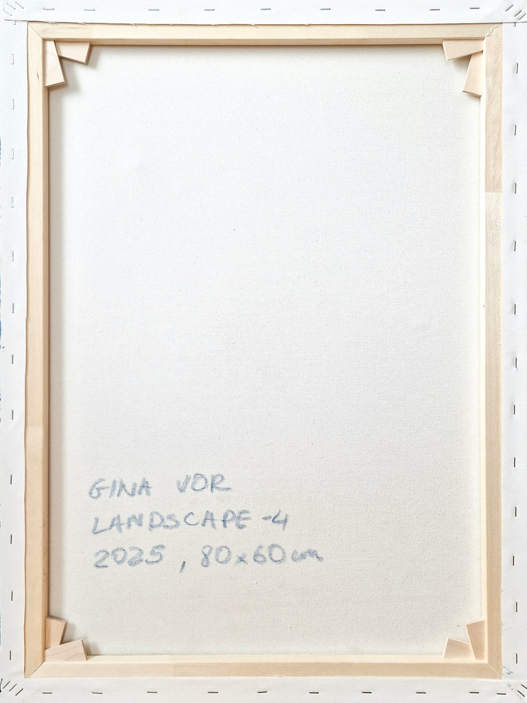 Blank canvas with wooden frame and text on a white background