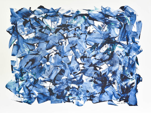 large blue abstract painting for sale online
