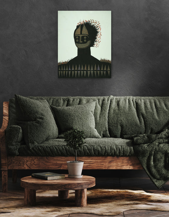 Contemporary abstract portrait for modern interior