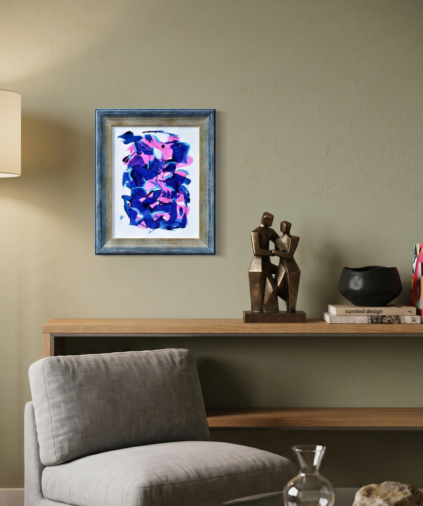 Abstract Painting by Gina Vor in contemporary interior