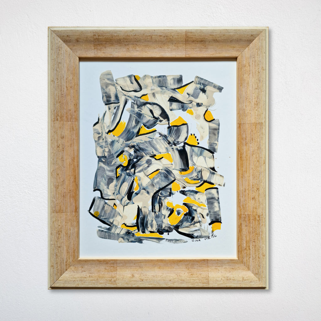 Small framed abstract painting