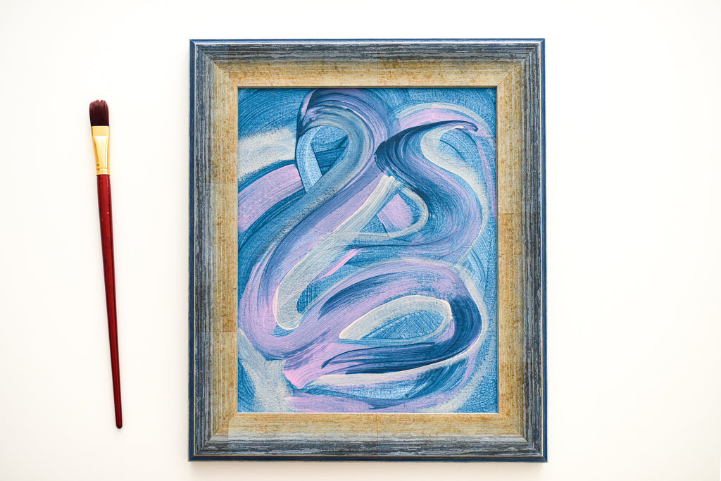 Blue abstract painting for sale