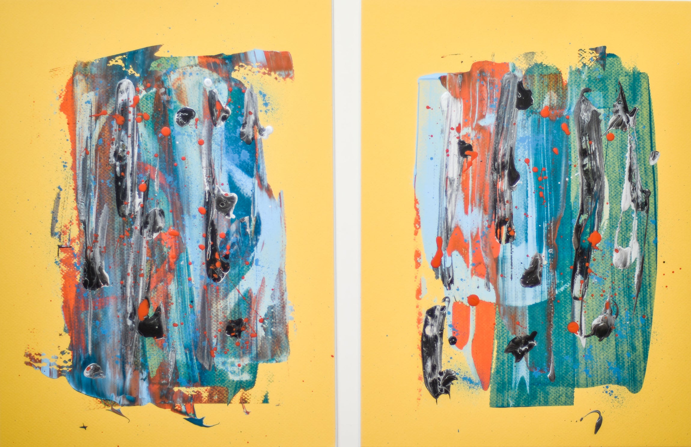 Rain Set Of 2 Abstract Paintings Buy Online ART GODA