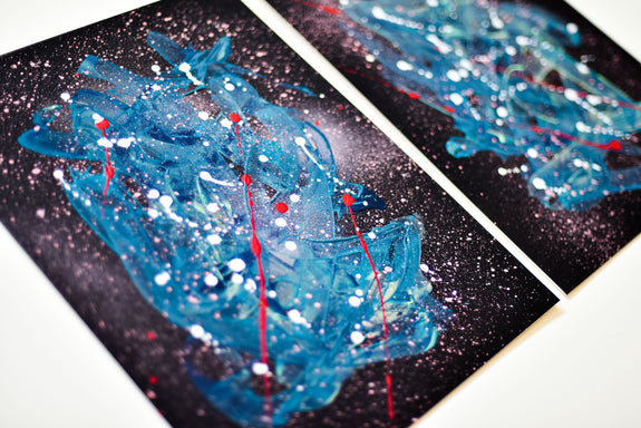 Abstract diptych, original art for sale 