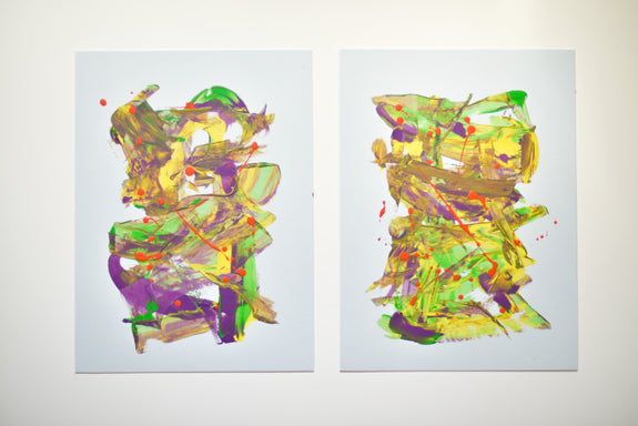 set of two abstract paintings for sale online