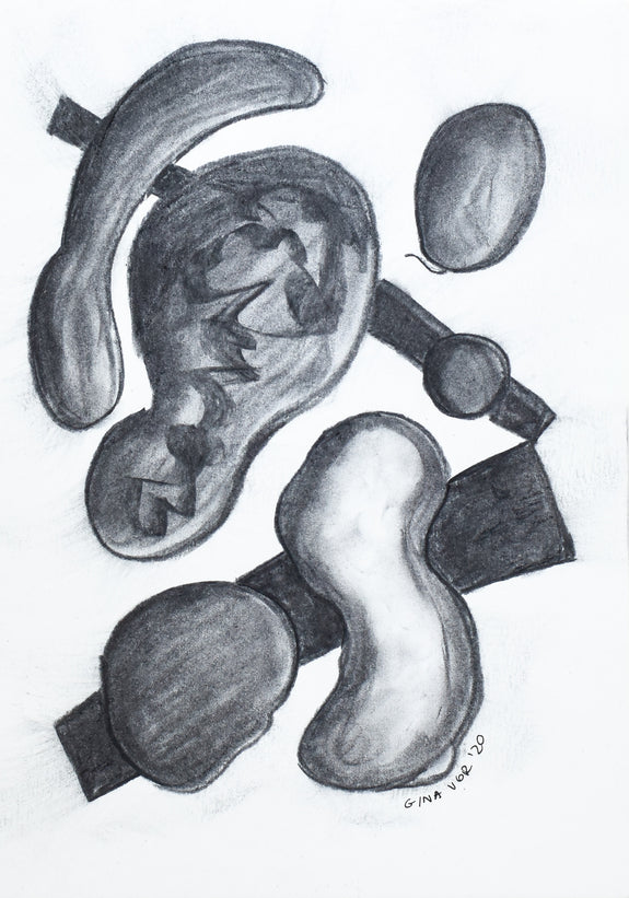 Abstract charcoal art drawing for sale online