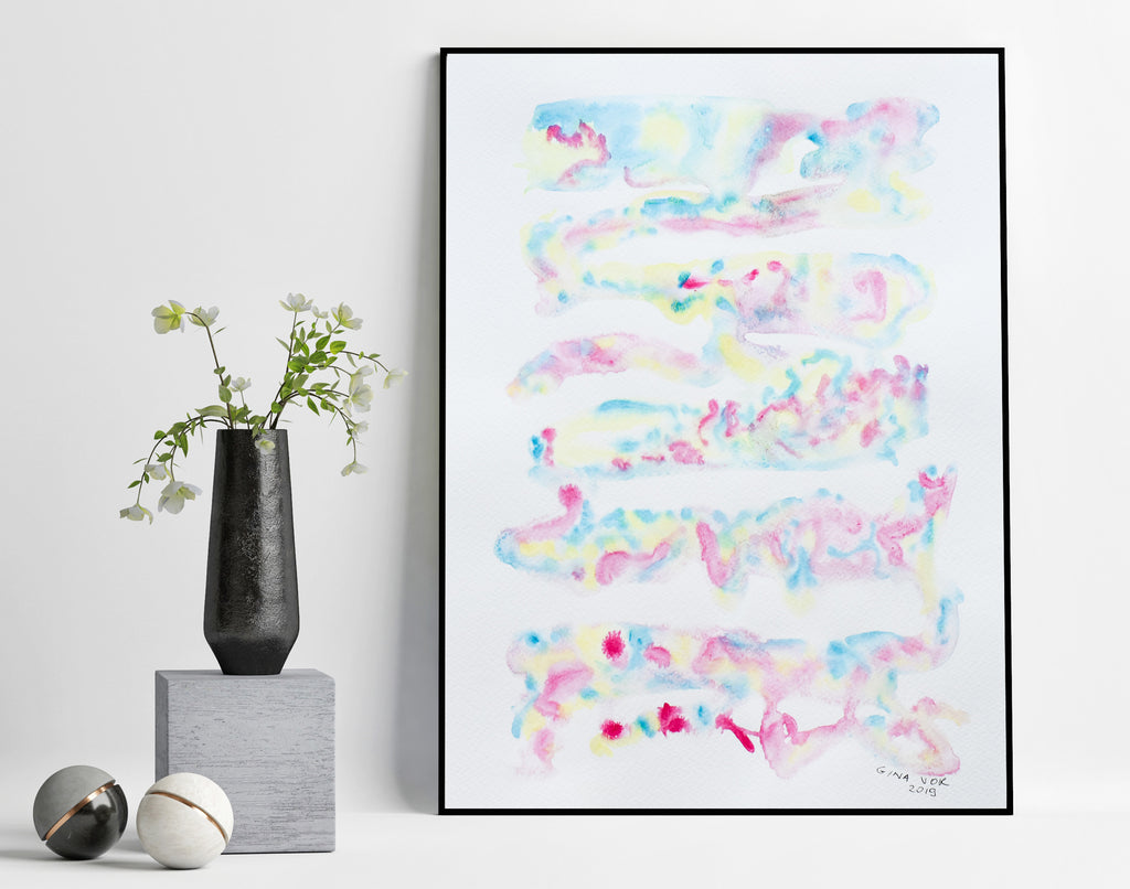 Abstract watercolour art for sale