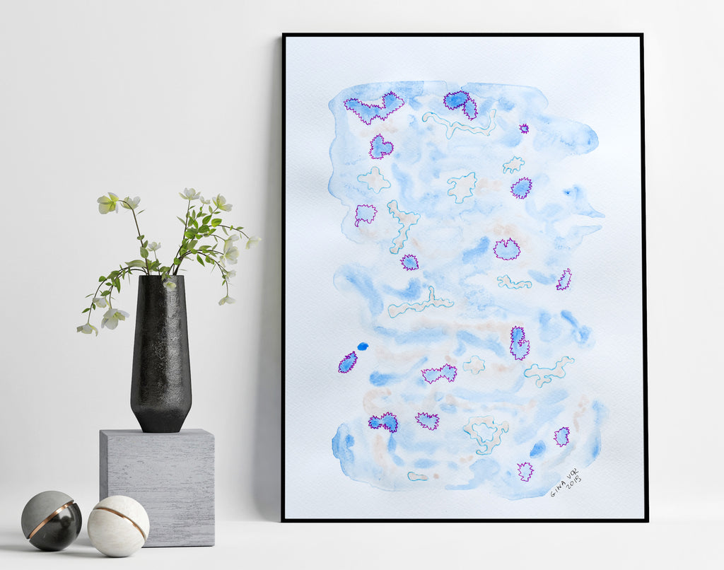 Abstract watercolour art for sale