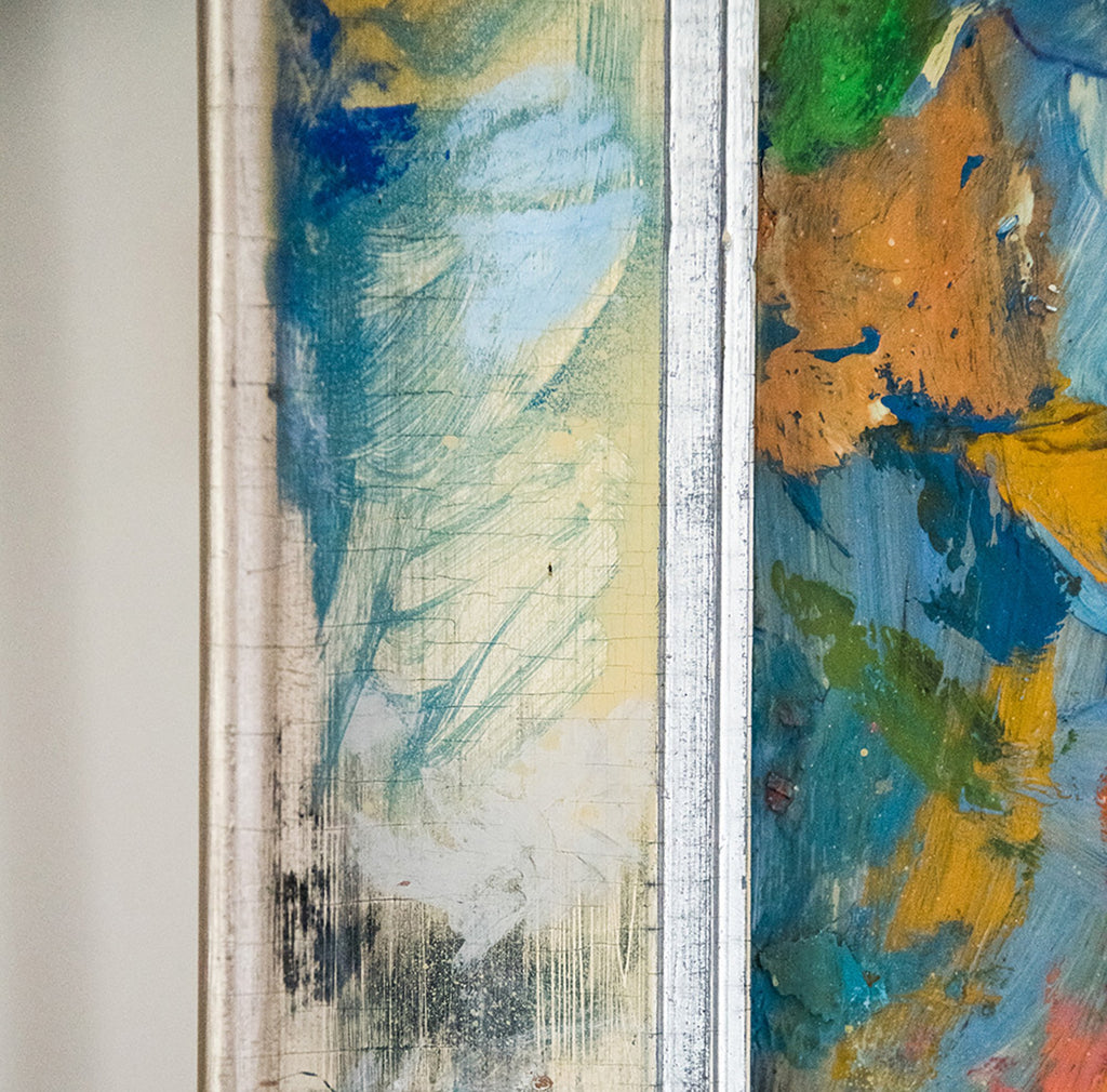 Framed abstract painting