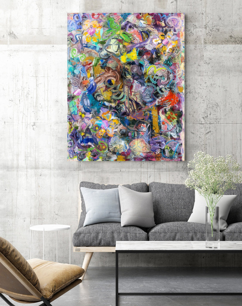 Abstract art print on canvas