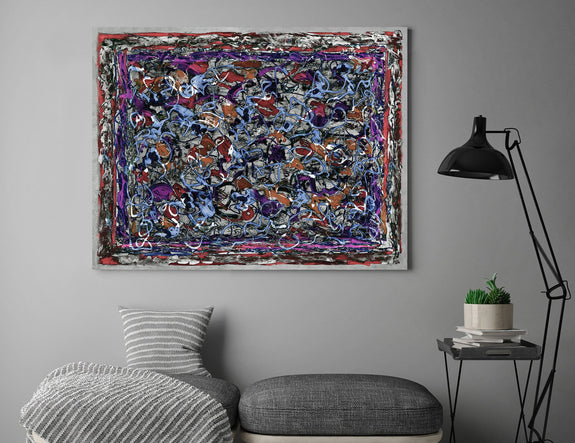 Abstract art print on canvas