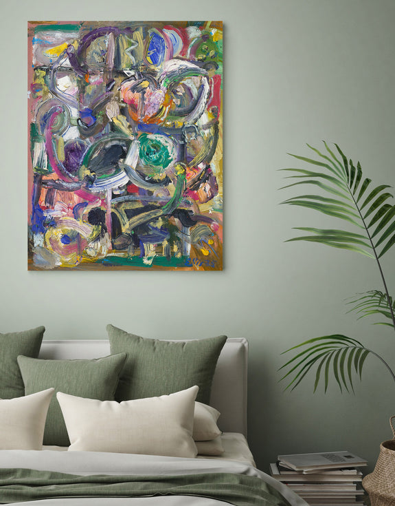 Abstract art print on canvas