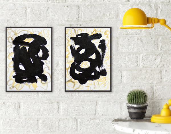 Set of two abstract paintings - buy online