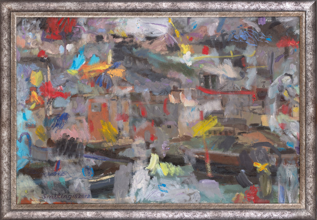 Framed abstract painting for sale