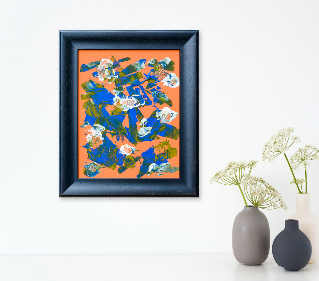 Framed miniature abstract art