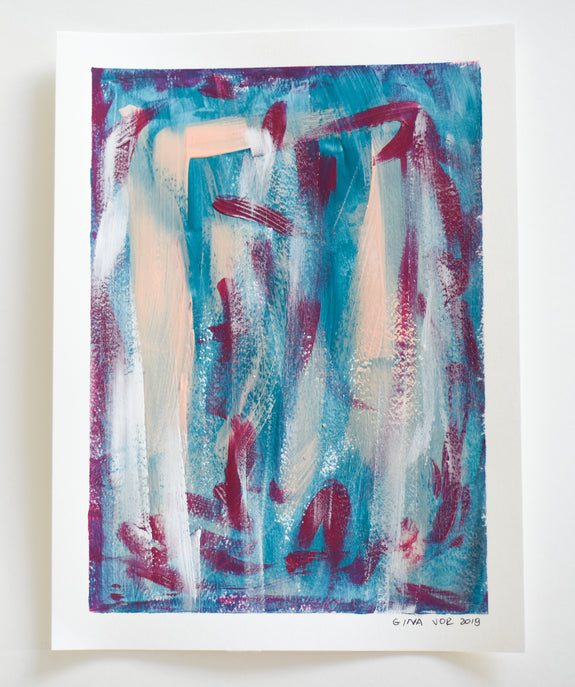 Beautiful and affordable abstract art - painting on paper