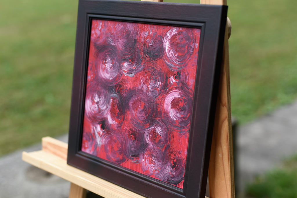 Framed abstract artwork