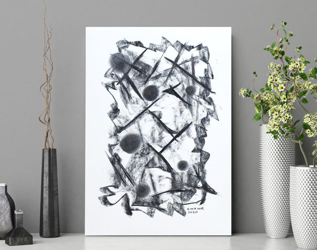 Black and white abstract art for sale