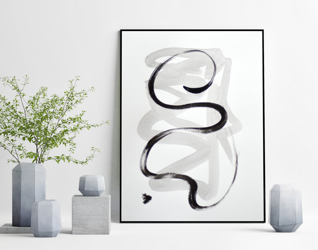 Black and white abstract art for sale