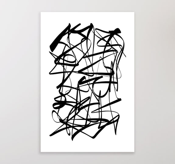 black and white abstract art printable