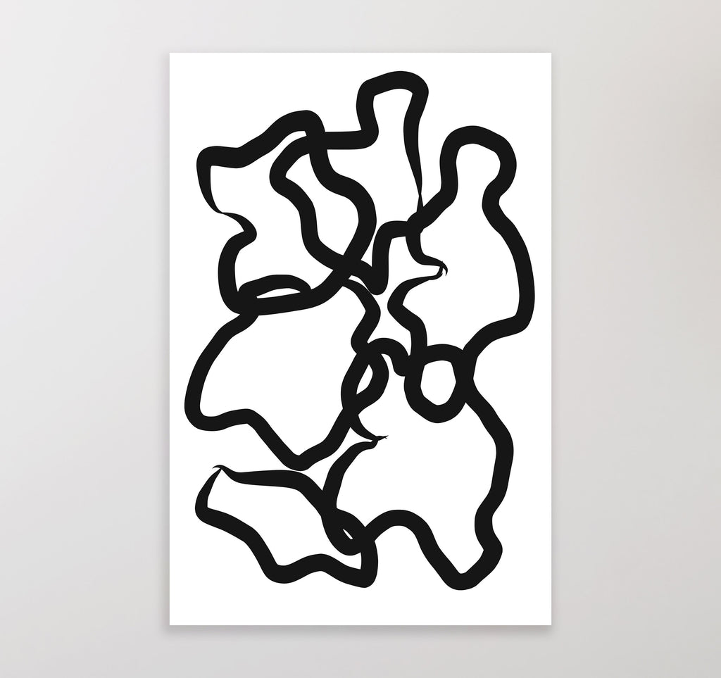 black and white abstract printable art