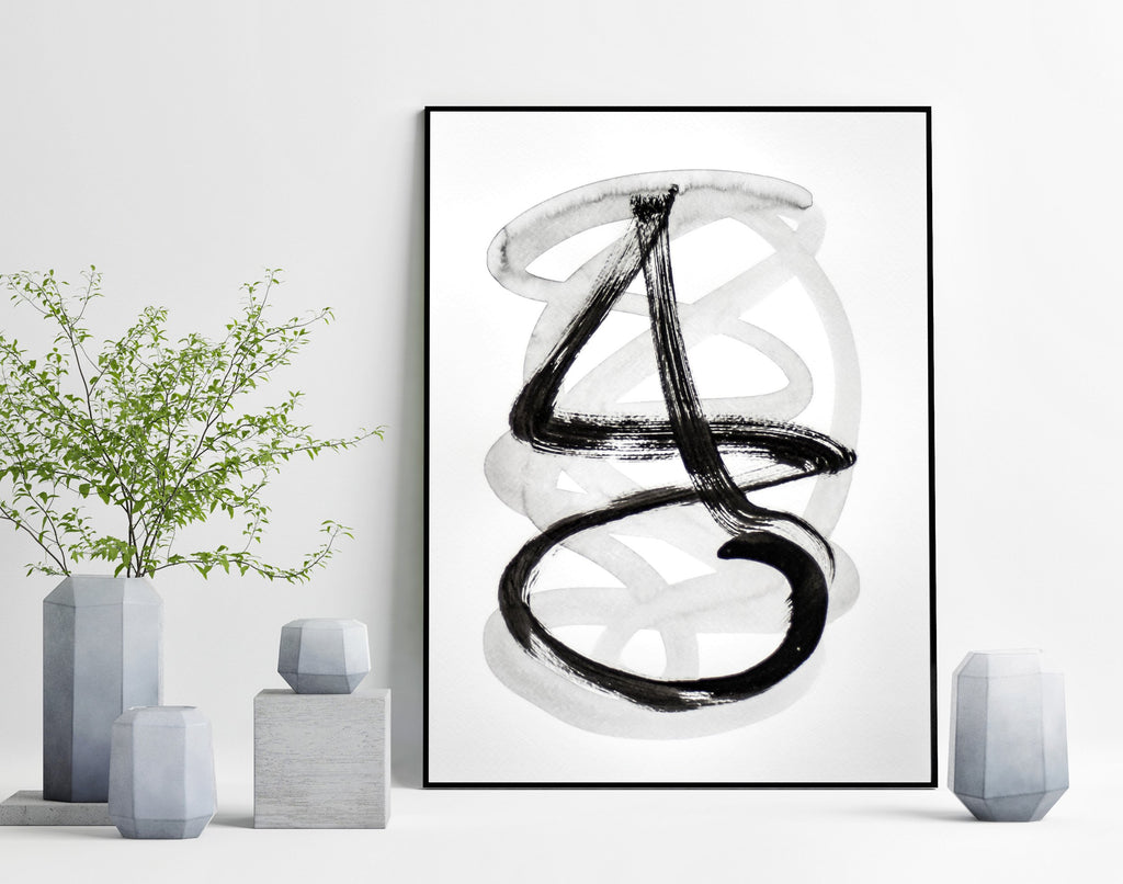 Black and white abstract art for sale