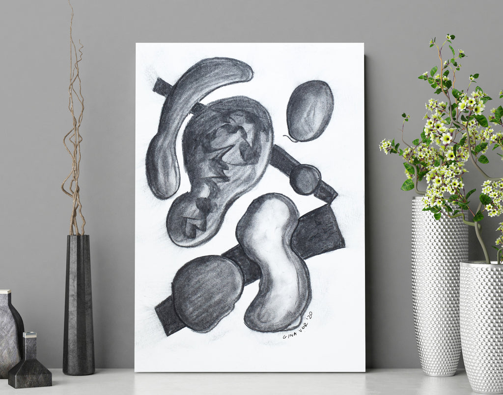 Black and white abstract art for sale