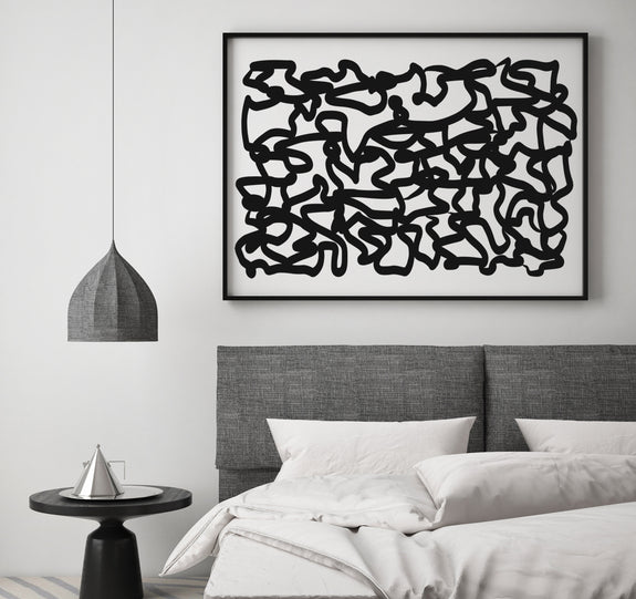 Printable black and white abstract art to download