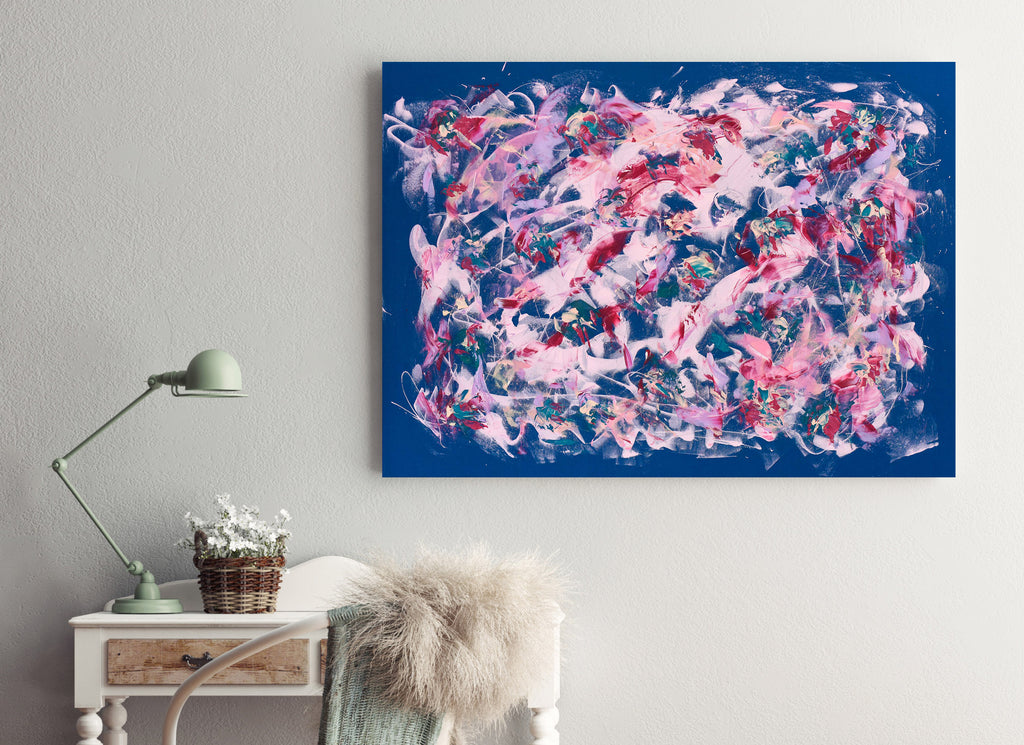 Blue abstract painting for sale