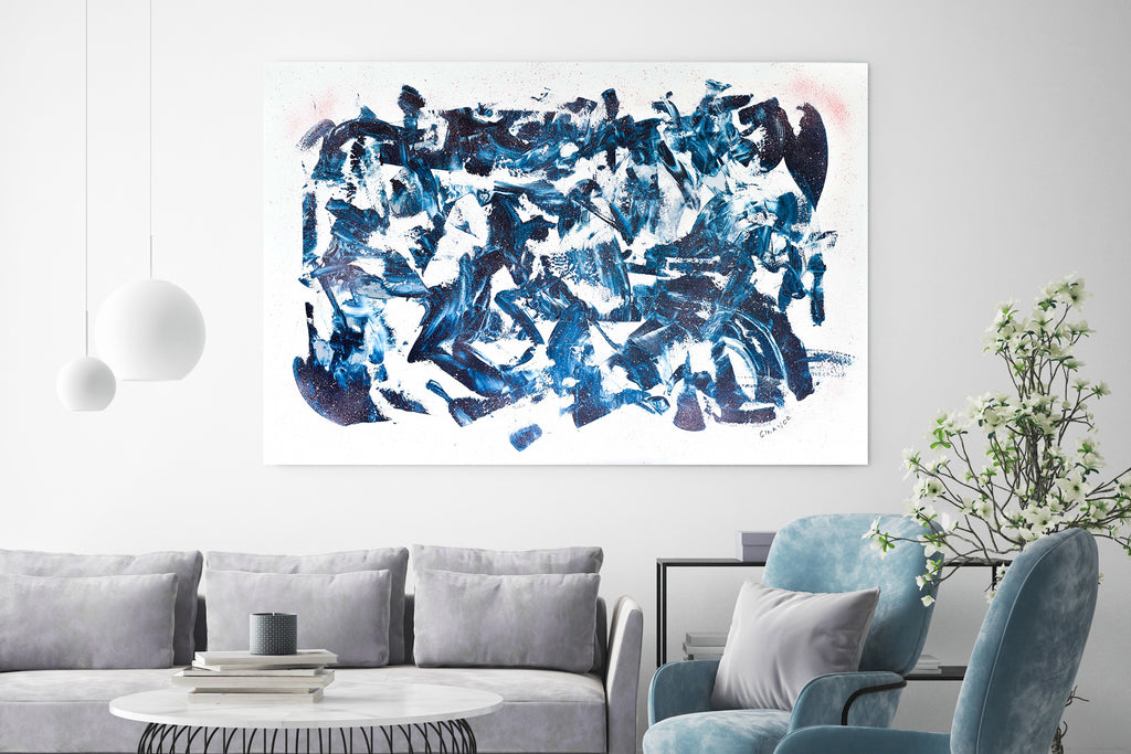 blue abstract art