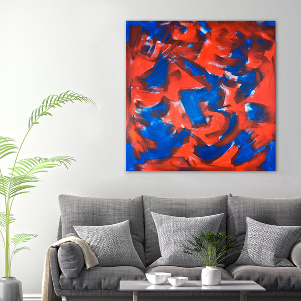 blue and red abstract art for sale online