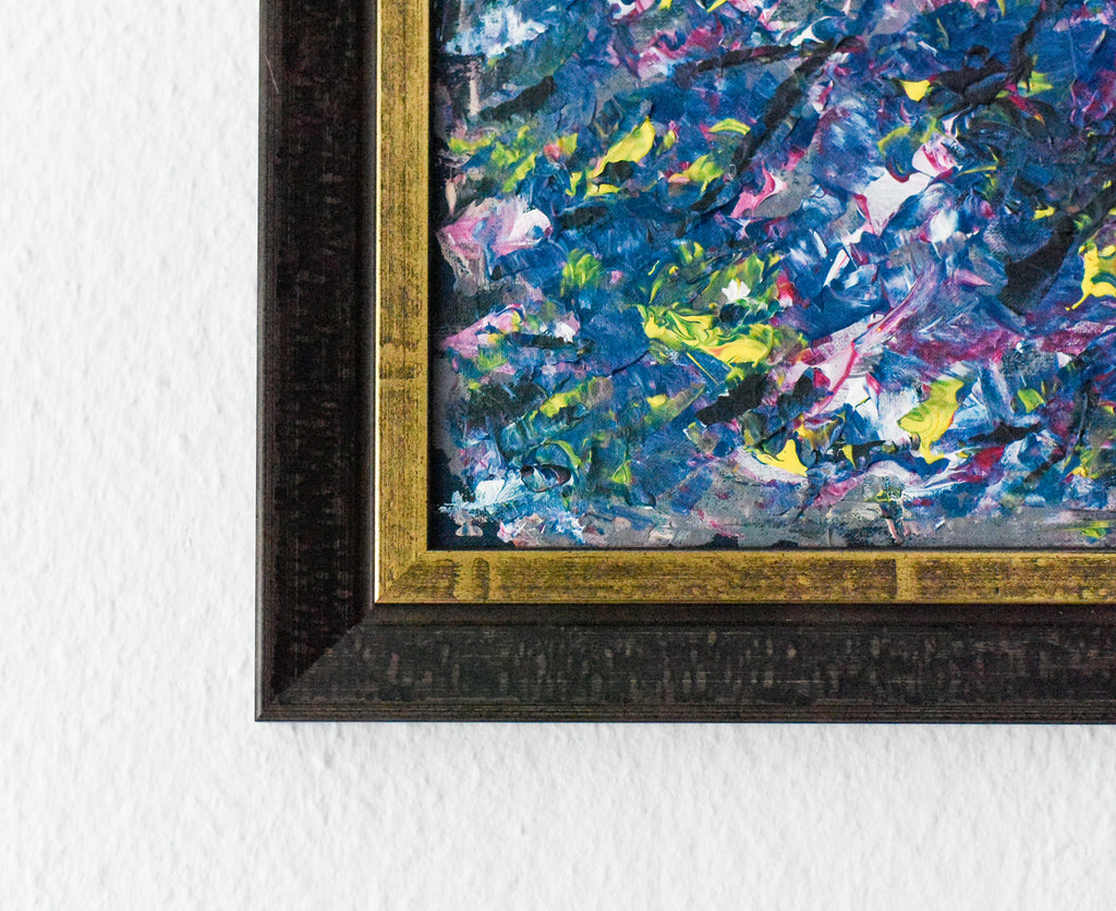 Framed abstract art