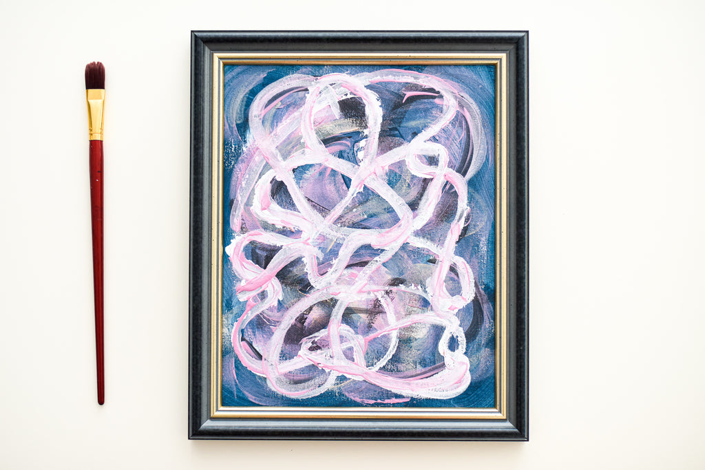 Framed abstract painting for sale