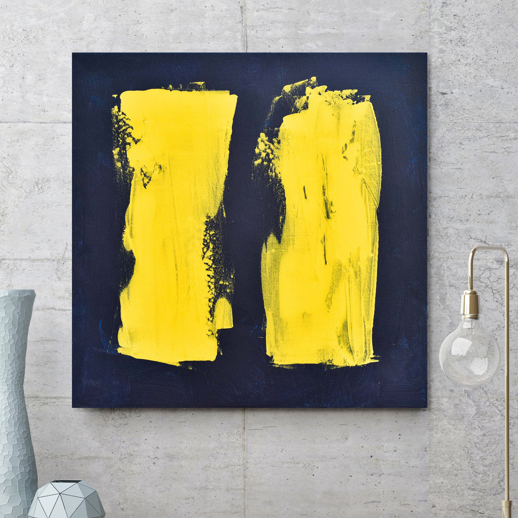 blue and yellow abstract painting for sale