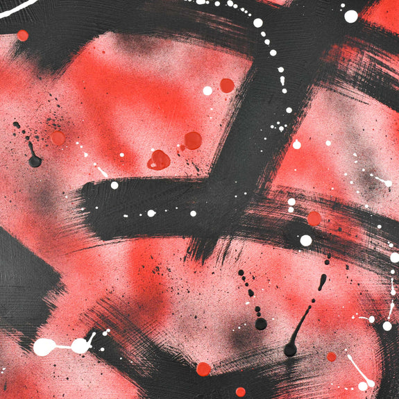 Black and red abstract art for sale