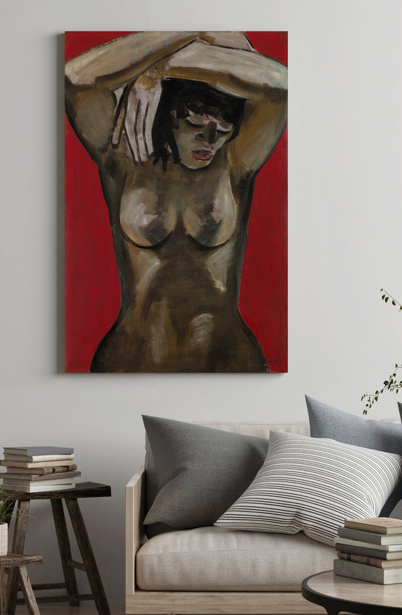 Nude art print on canvas